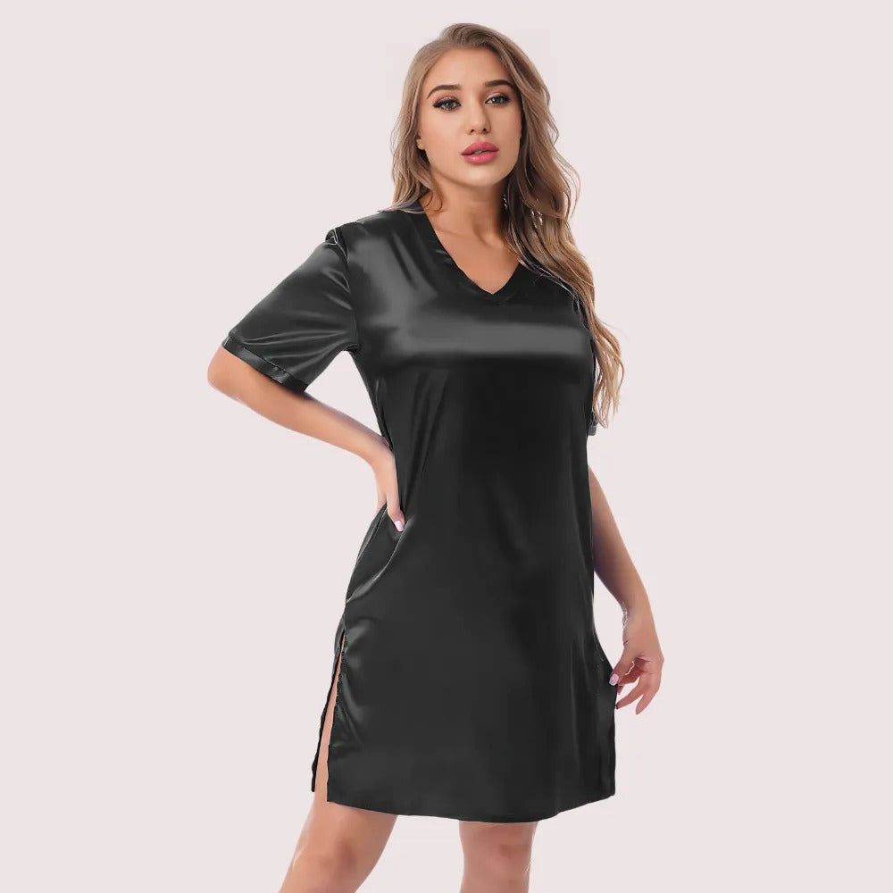 Silk Satin Black Short Sleepwear - product image 1