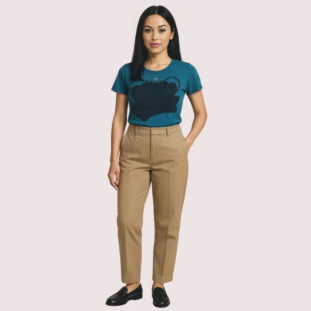 Teal Crown Graphic Crew Neck Tee - product image 1