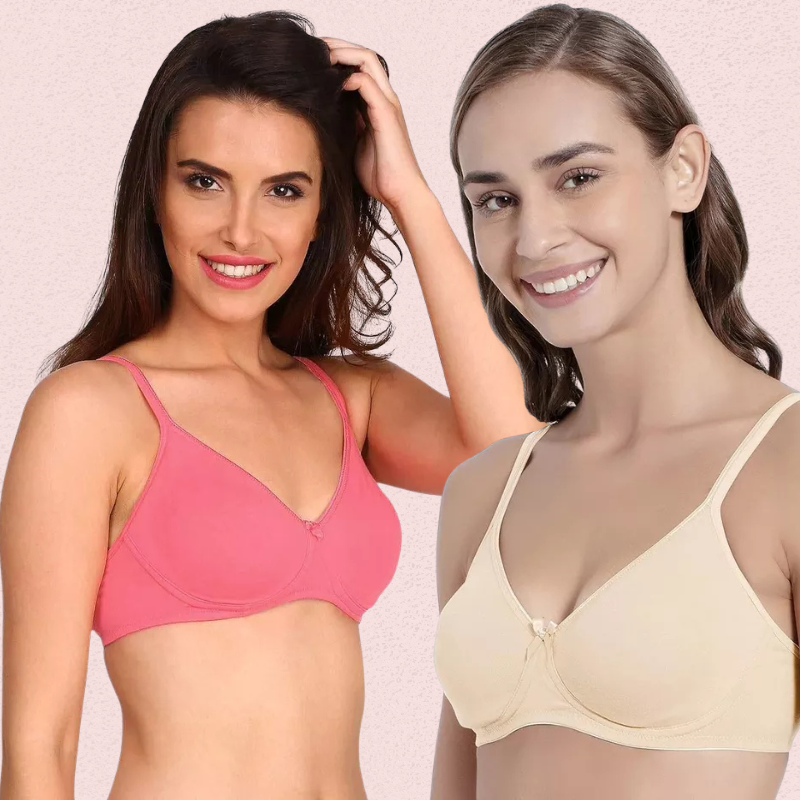 Women's Soft Cotton Non-Wired Bra - 2 Pack - product image 5