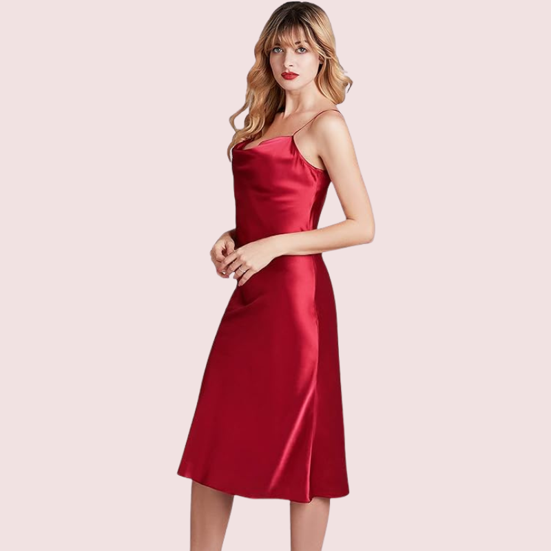 Elegant Cowl Neck Silk Nightgown For Comfort - product image 2