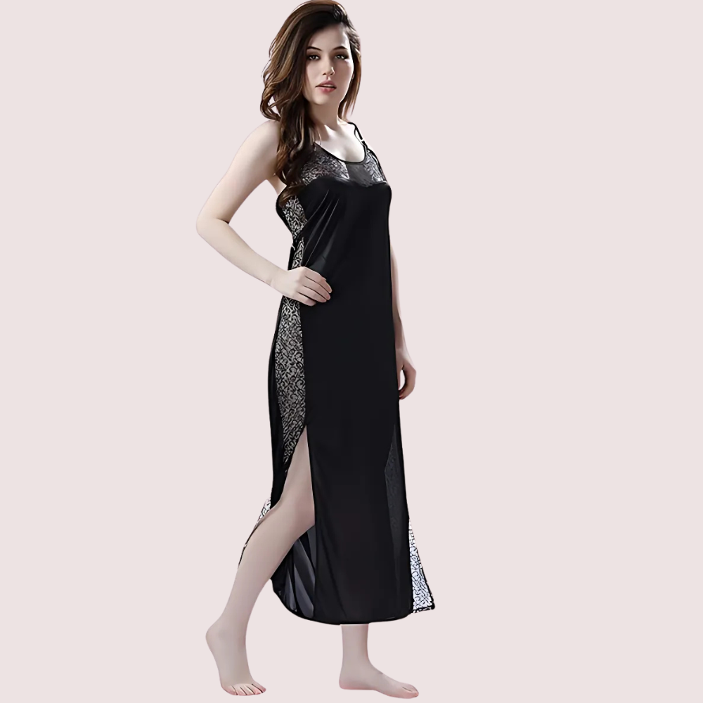 Elegant Lace Black Nightgown - product image 3
