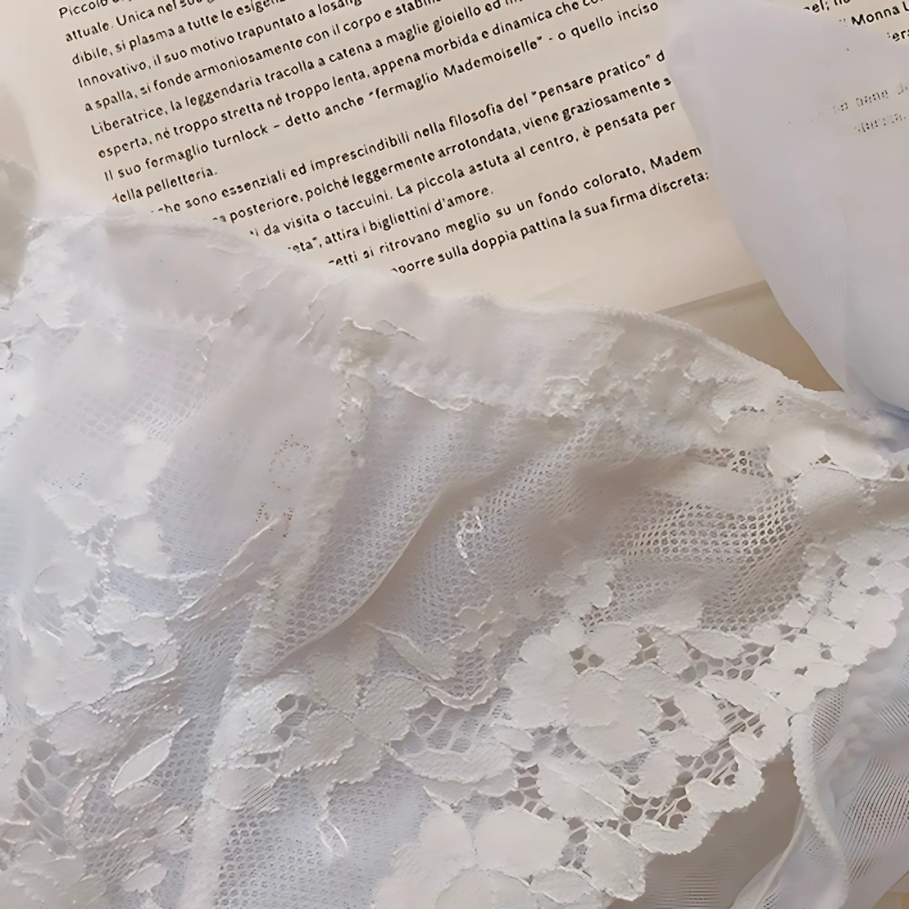 Hip Ruffled Crotch Mesh Lace Panties - product image 4