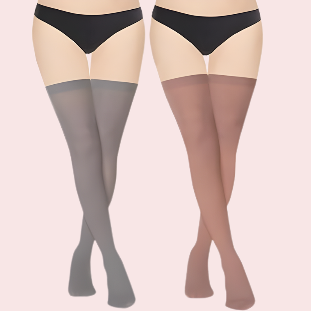 Classic Sheer Stockings - (Grey & Nude Shades) - 2 Pack - product image 1