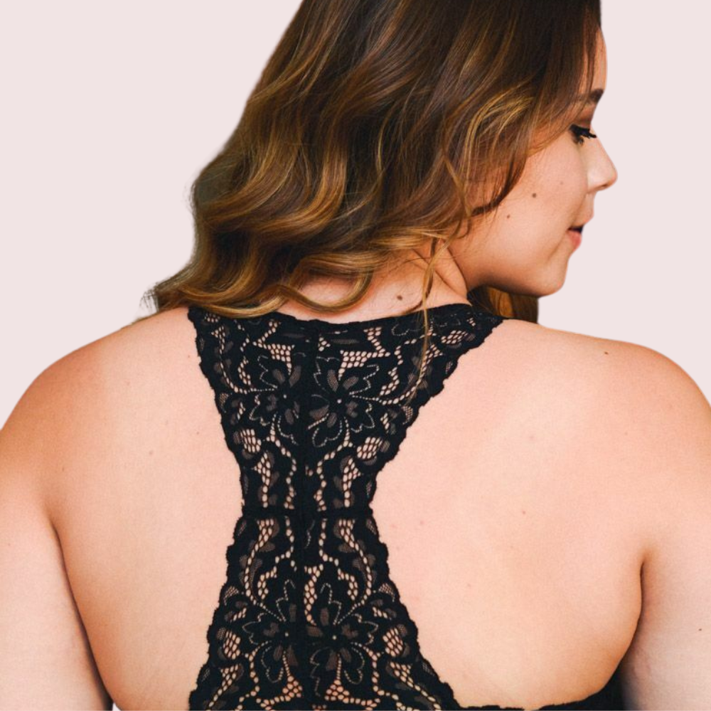 Elegant Lace Racerback Bralette For Plus-Size Beauty - product image 2