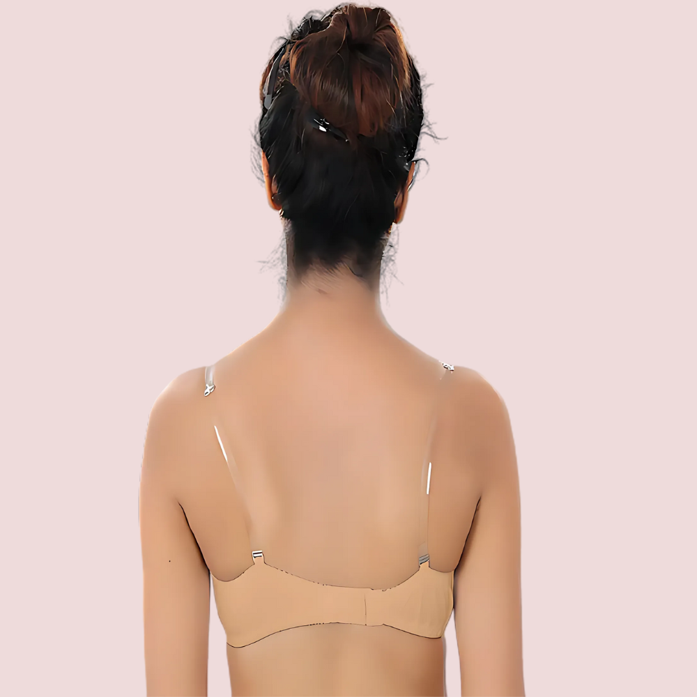 Cool Creamy Transparent Strap Bra - 2 Pack - product image 2
