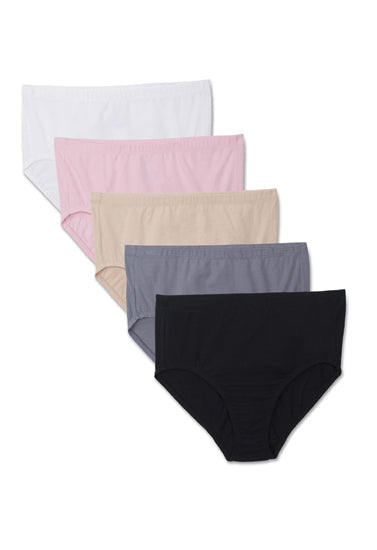 Beauty Soft Elastic Plus-Size Panties+ 1 Free Bra - 5 Pack - product image 2
