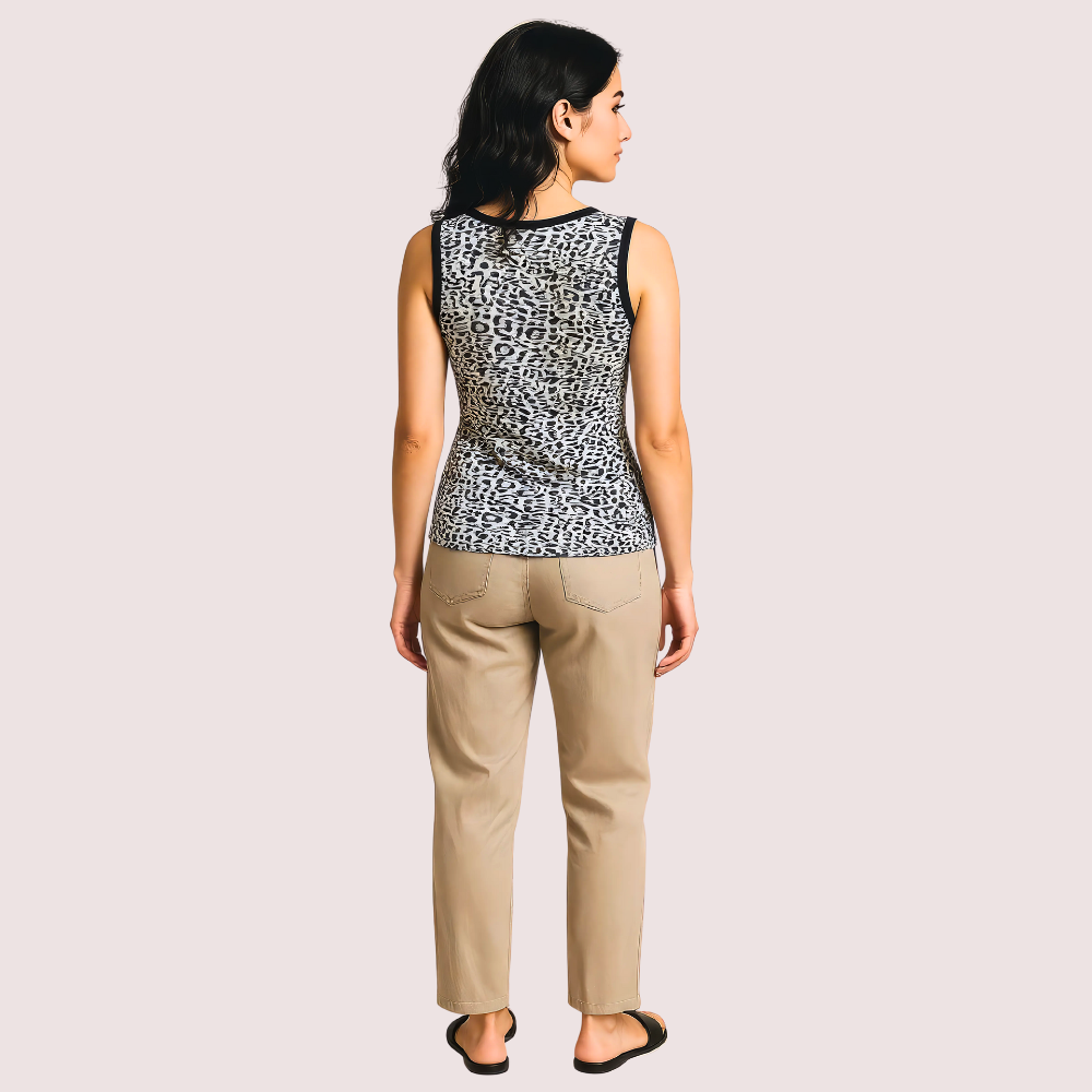 Monochrome Leopard Print Tank Top - product image 2