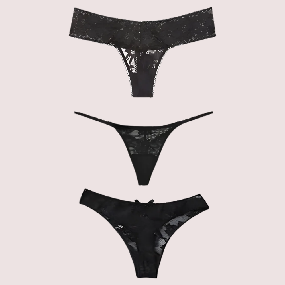 Lace Mesh Thong Panties - Style 0572 - product image 7