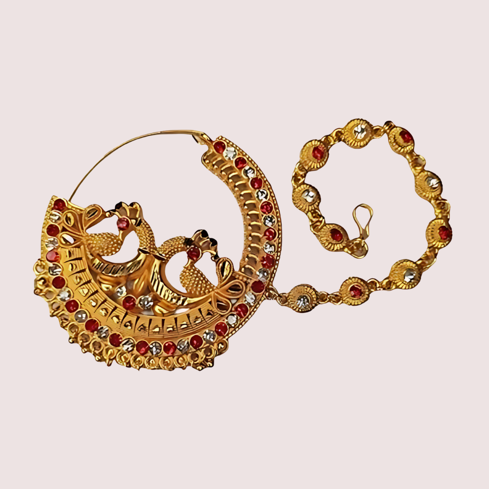 Kumauni Guloband With Nath & Mangtika - Bridal Gold Jewelry Set - product image 3