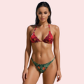 Hibiscus Print Halter Bikini Top (Top Only) - product image 1