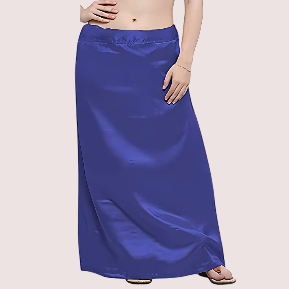Black & Blue Satin Petticoat Combo (Free Size) - product image 1