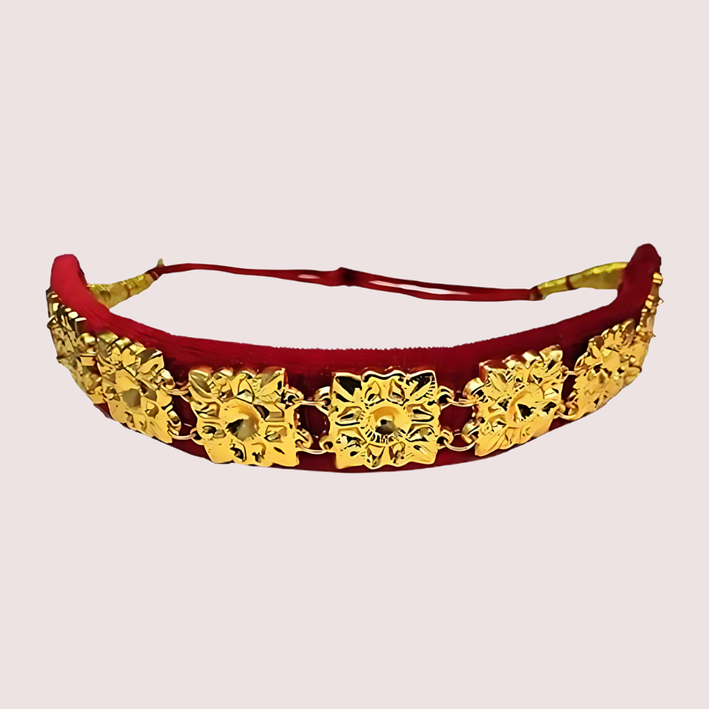 Kumauni Guloband With Nath & Mangtika - Bridal Gold Jewelry Set - product image 1