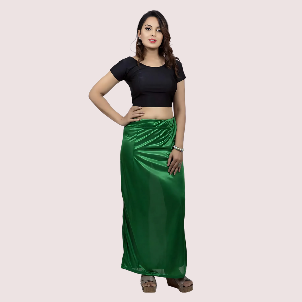 Indian Saree Shining Solid Areas For Silk Slips Skirt For Her. - product image 1