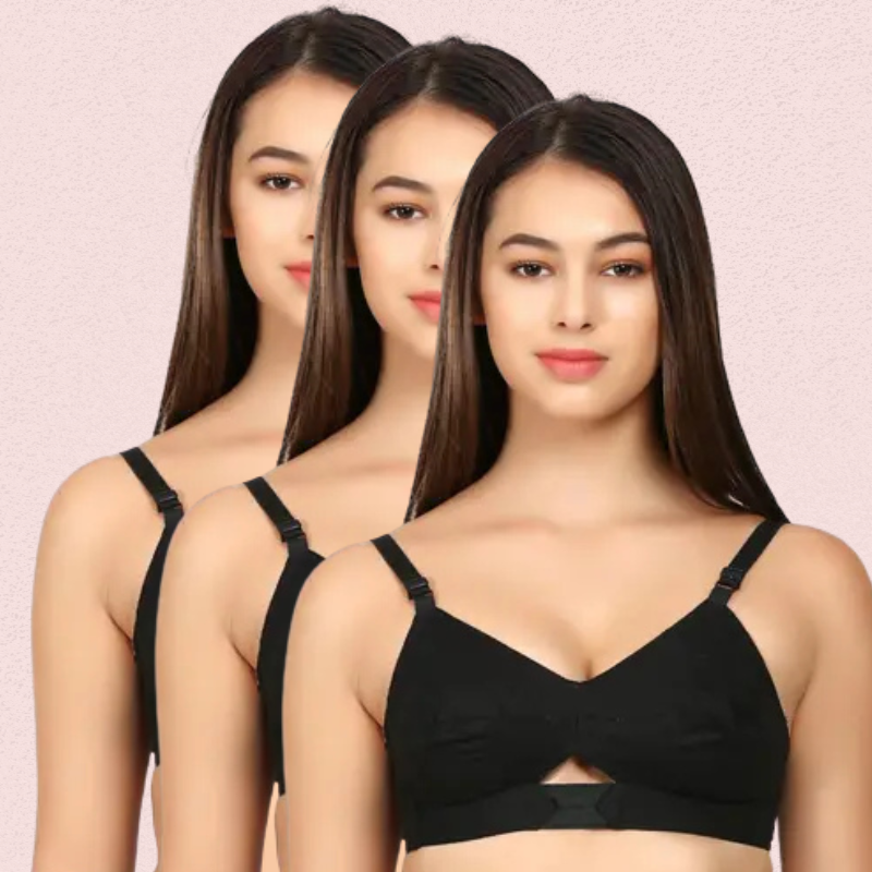 Soft Cotton Daily Wear Bra For Women - 3 Pack - product image 3