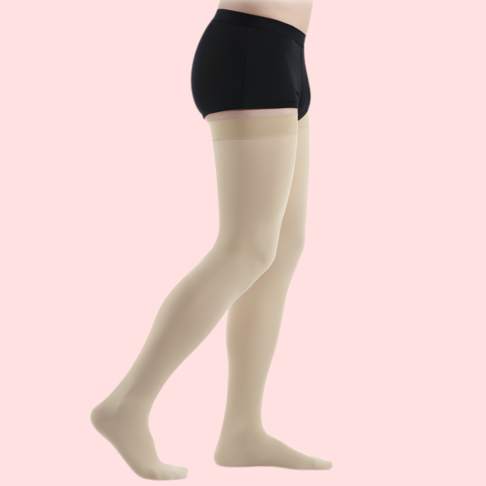 Softsheer Thigh-High Stockings Duo (White + Nude) - 2 Pack - product image 3