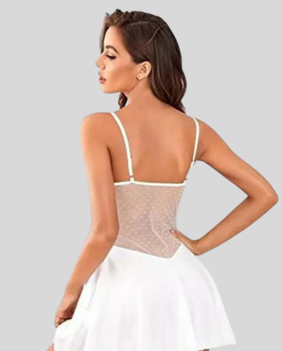 Pure Elegance White Lace Babydoll Nightwear - product image 5