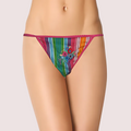 Cool Stripes N Flower Print G-String Thong - product image 1