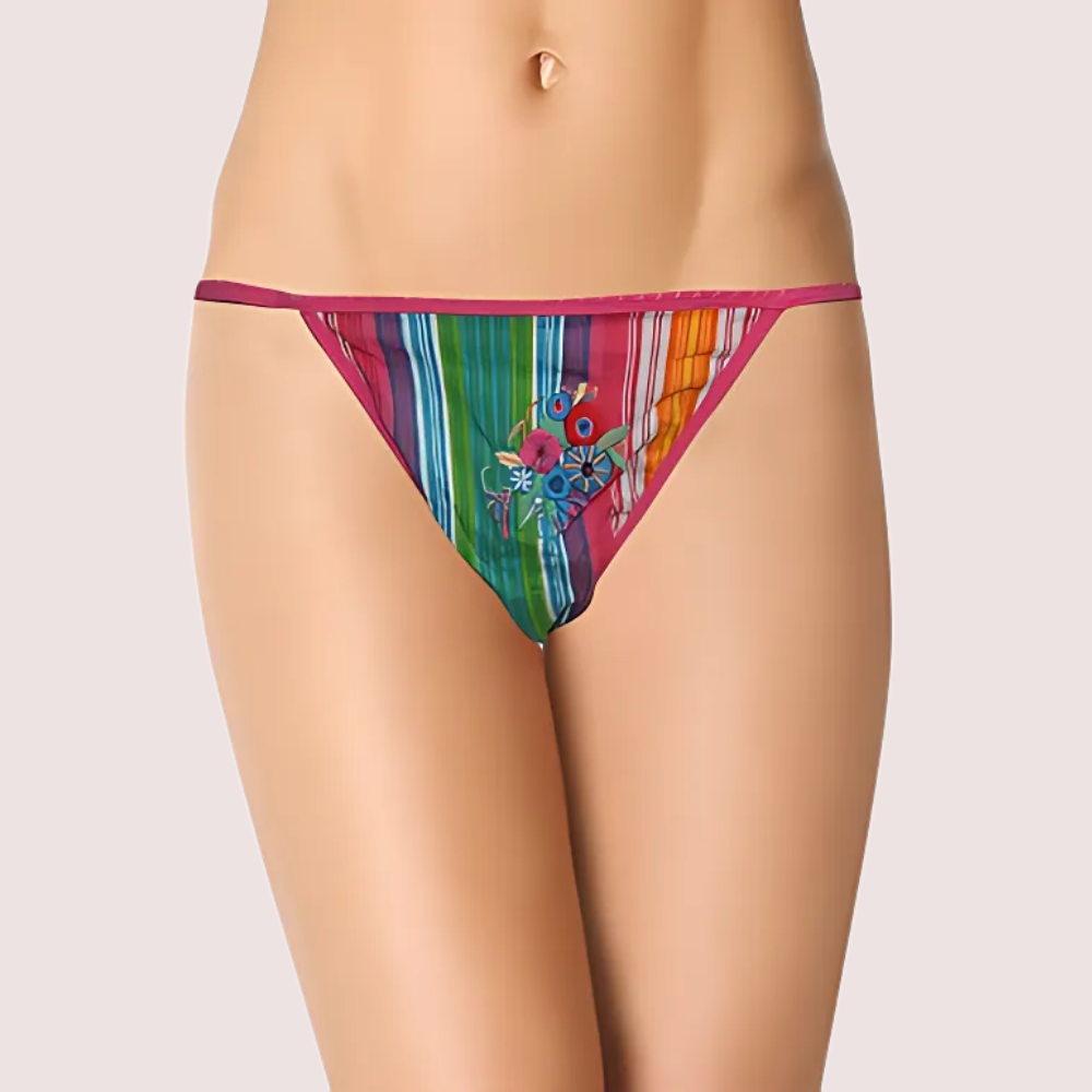 Cool Stripes N Flower Print G-String Thong - product image 1