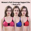 Women's Full Coverage Support Bra - 3 Pack - product image 1