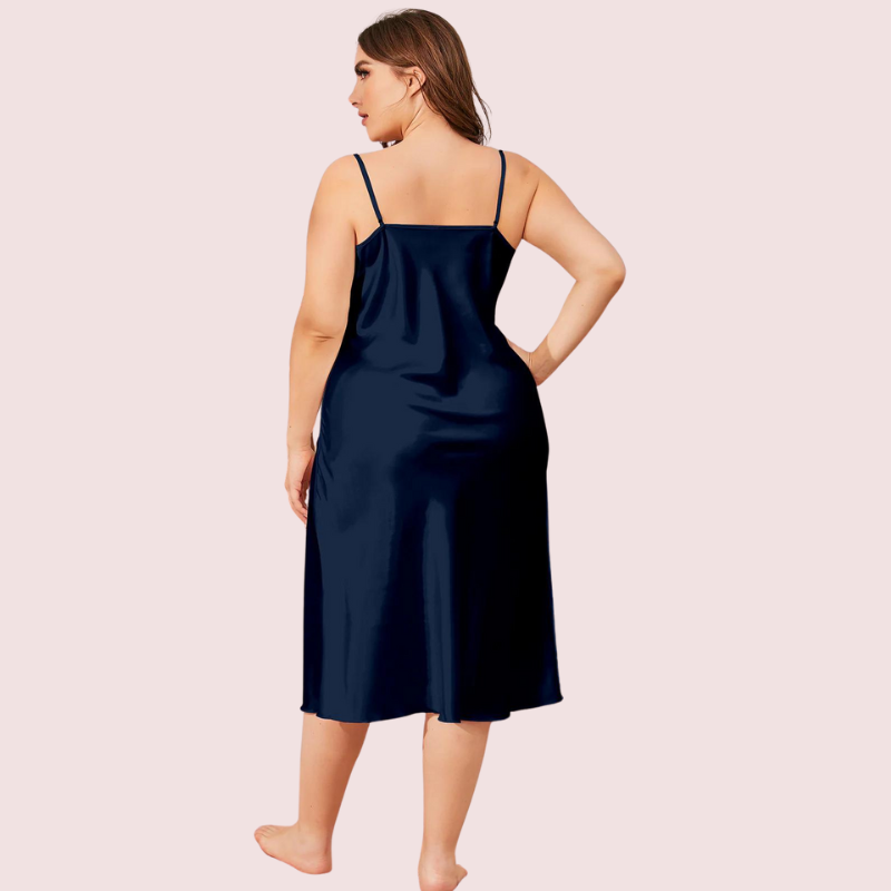 Glamour Satin Cowl Dress - Plus-Size - product image 5