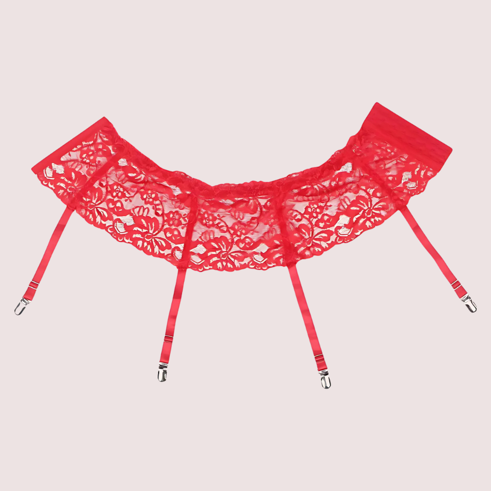 Elegant Red Lace Garter Belt - product image 4