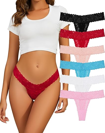 Lace Thongs For Women - 4 Pack - product image 4