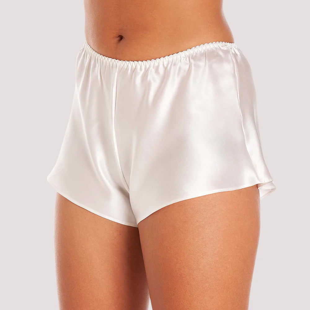 French Elegance Knickers In White Silk Satin - product image 2
