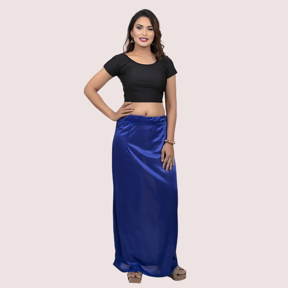 Indian Saree'S Petticoat For Women Silk Satin Underskirt Solid Inner Wear - product image 1