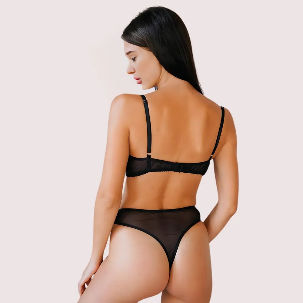 Ruby Whisper Sheer Bra & Thong Set - product image 2