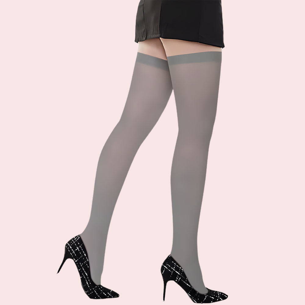 Ultra-Sheer Fashion Stockings - (Nude & Grey Shades) - 2 Pack - product image 3