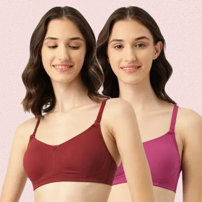 Breathable Cotton Non-Padded Bra - Women's - 2 Pack - product image 4