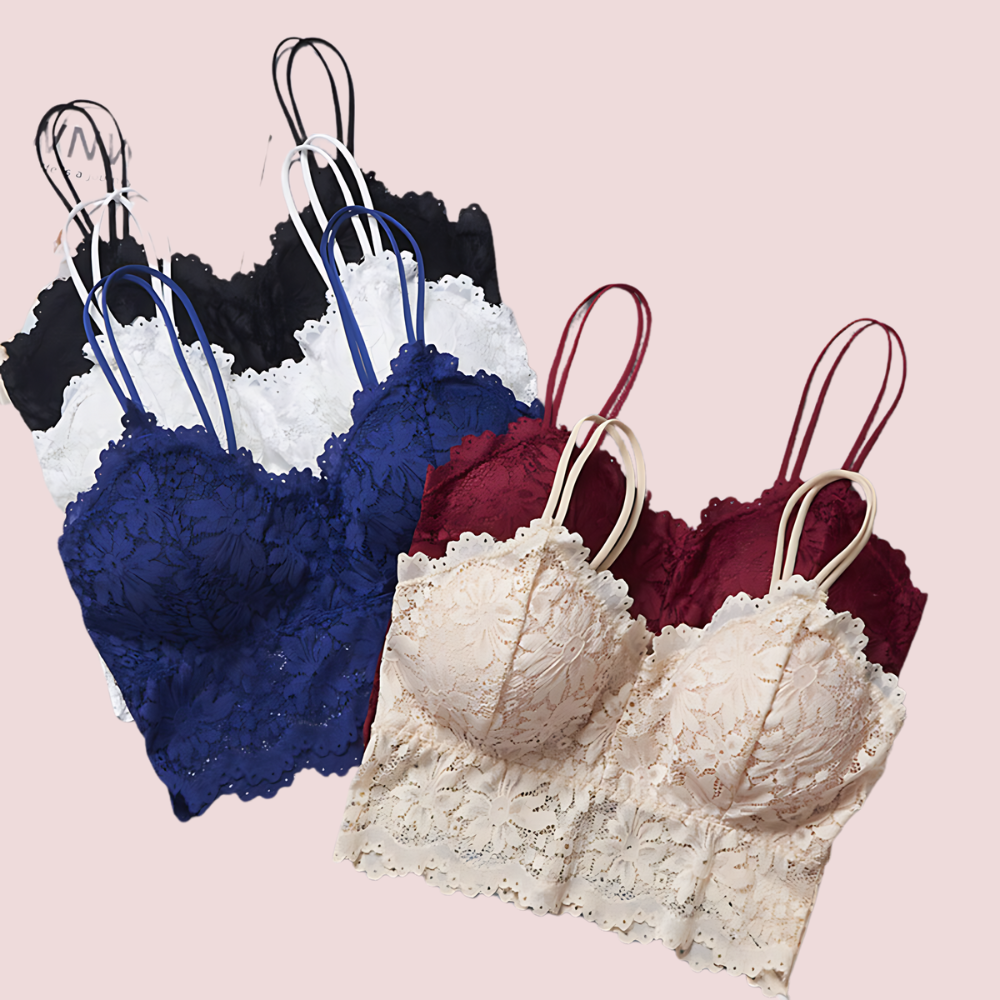 Cute Stretch Lace Bralette Bra Top - 2 Pack - product image 4