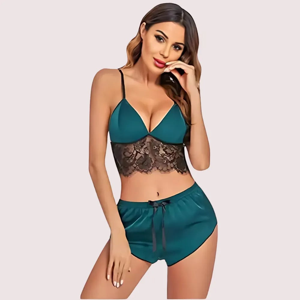 Soft Satin Sleep Sets With Lace Accents - product image 2