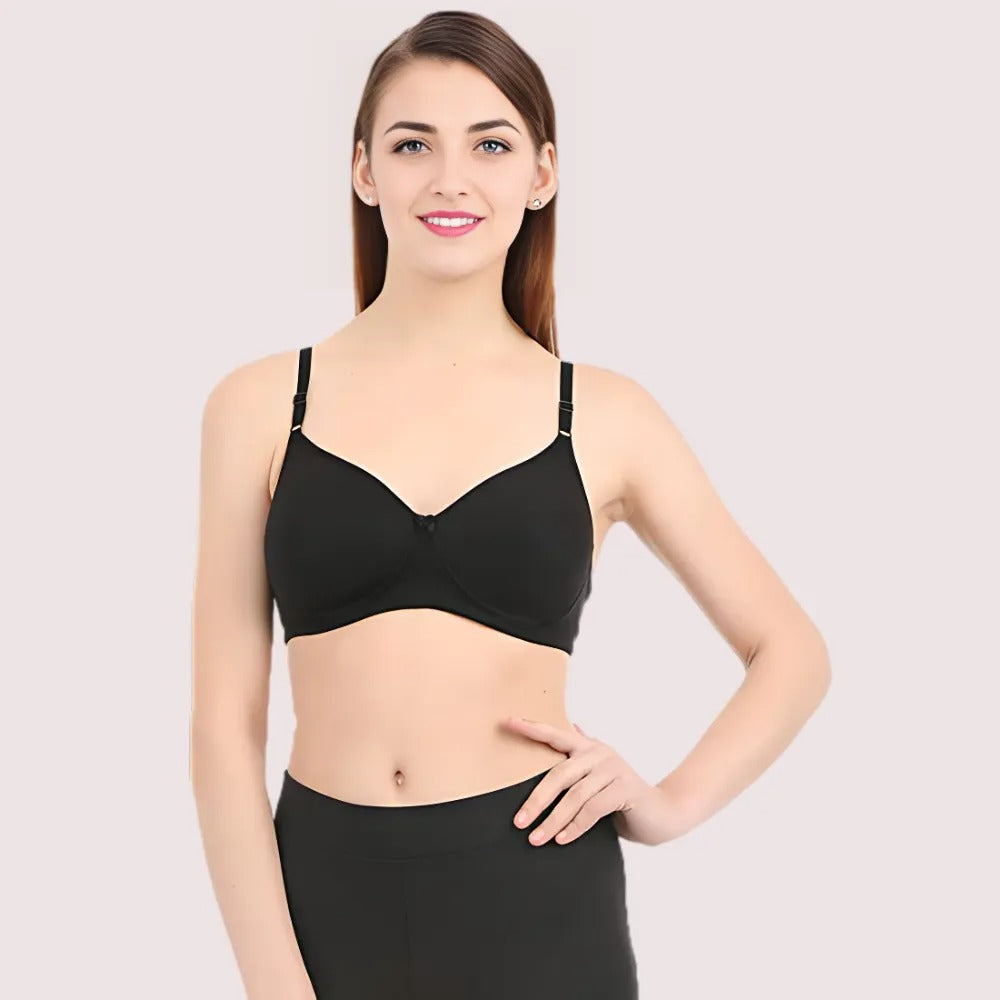 Black Non-Wired Padded Bra - product image 1