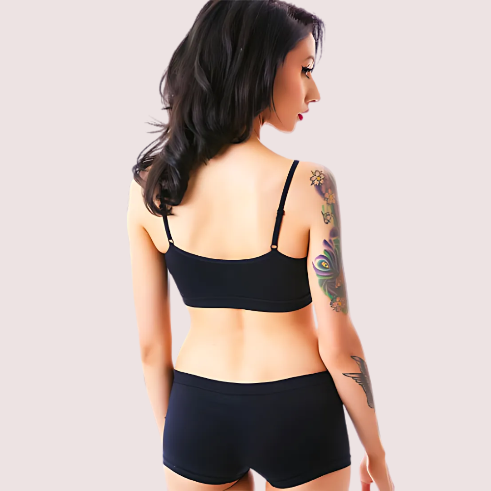Sporty Spaghetti Strap Sports Bra Matching Boyshort - product image 3