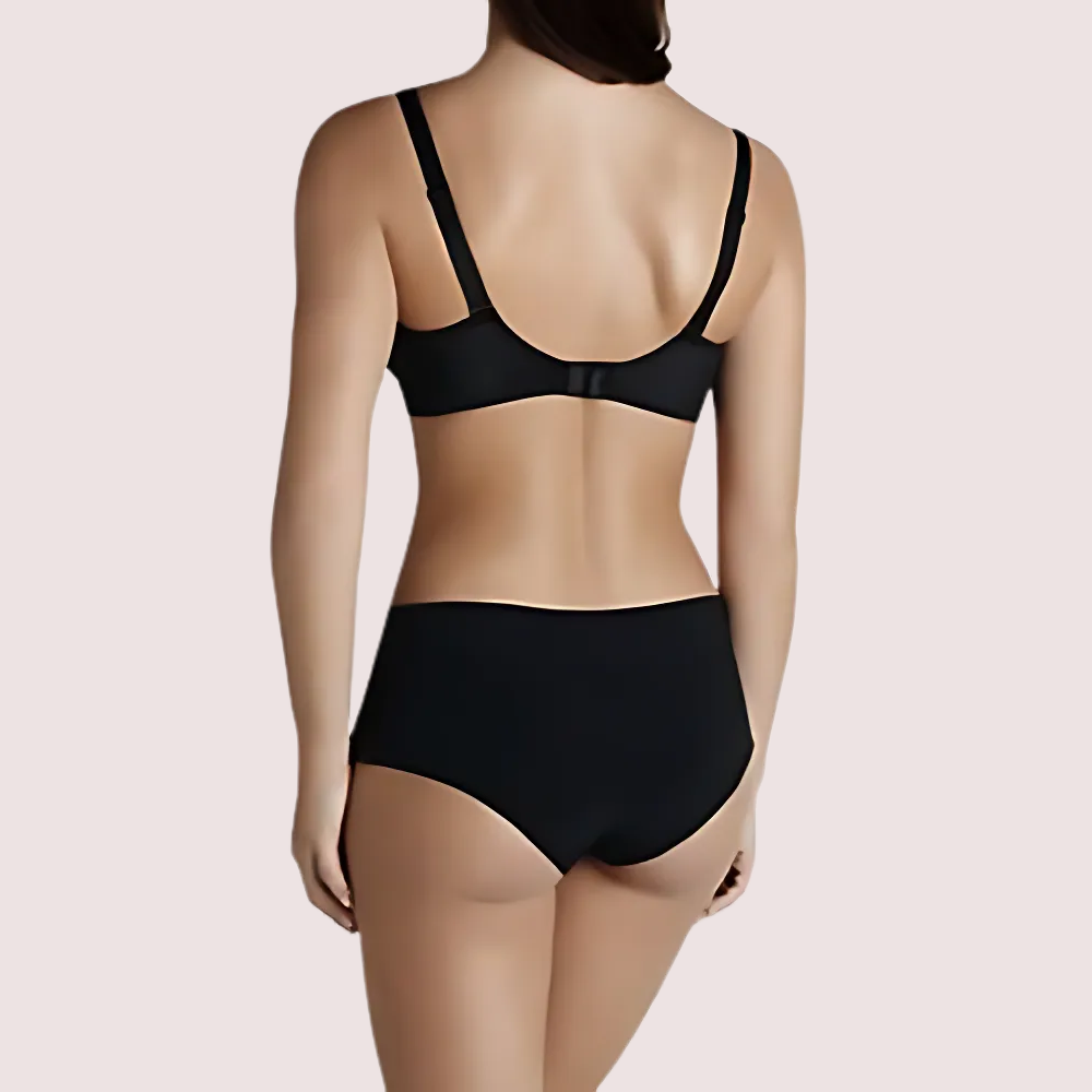 Dashing Black Plunge T-Shirt Bra Boyshort Set - product image 2