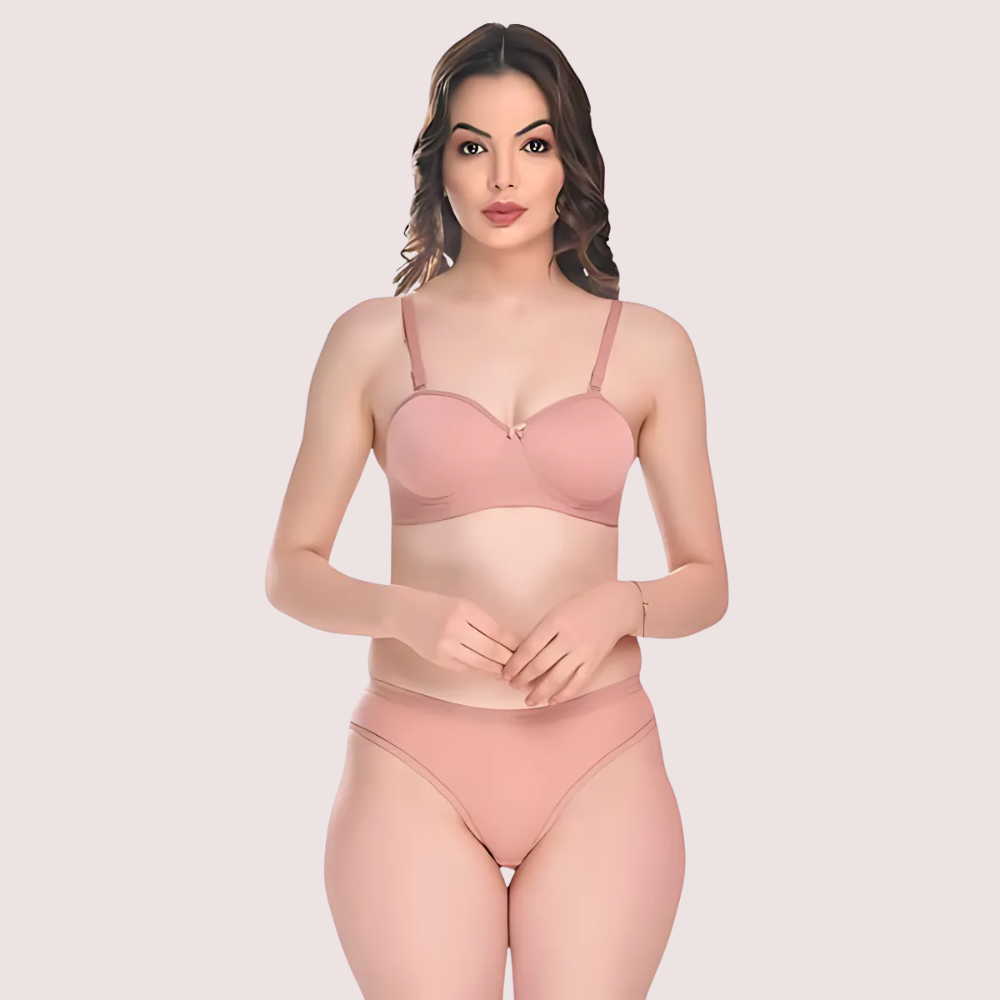Padded Cotton Bra Panty Set For A You - 2 Pack - product image 1
