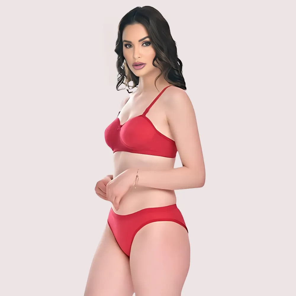 Padded Cotton Bra Panty Set For A Look - 2 Pack - product image 2