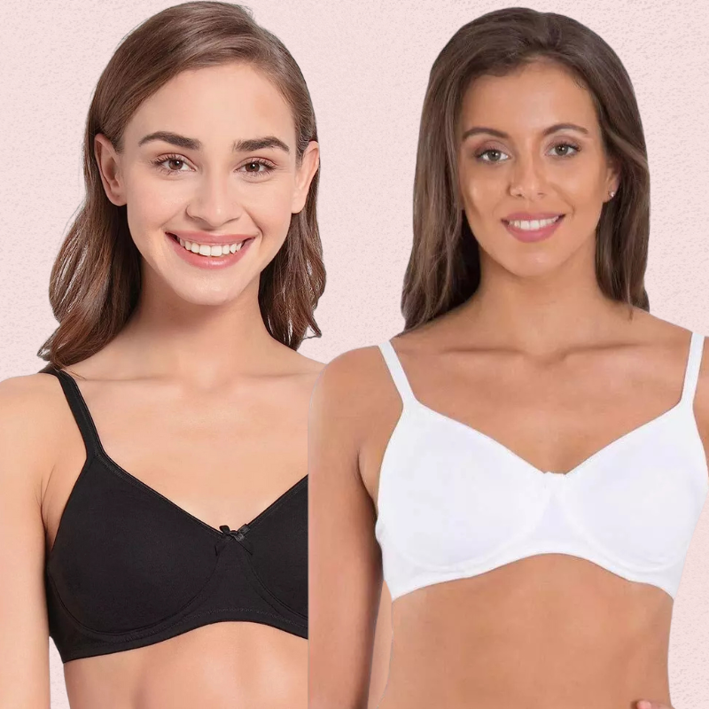 Lightweight Non-Wired Cotton Bra - 2 Pack - product image 1