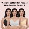 Women's Cotton Non-Padded Wire-Free Bra - 3 Pack - product image 1