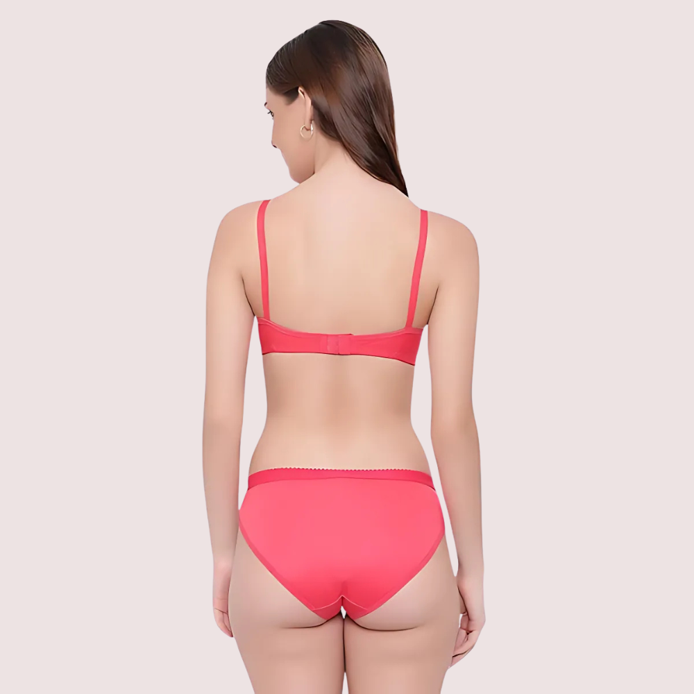 Non-Wired Cotton Push-Up Bra Panty For Women - 2 Pack - product image 3