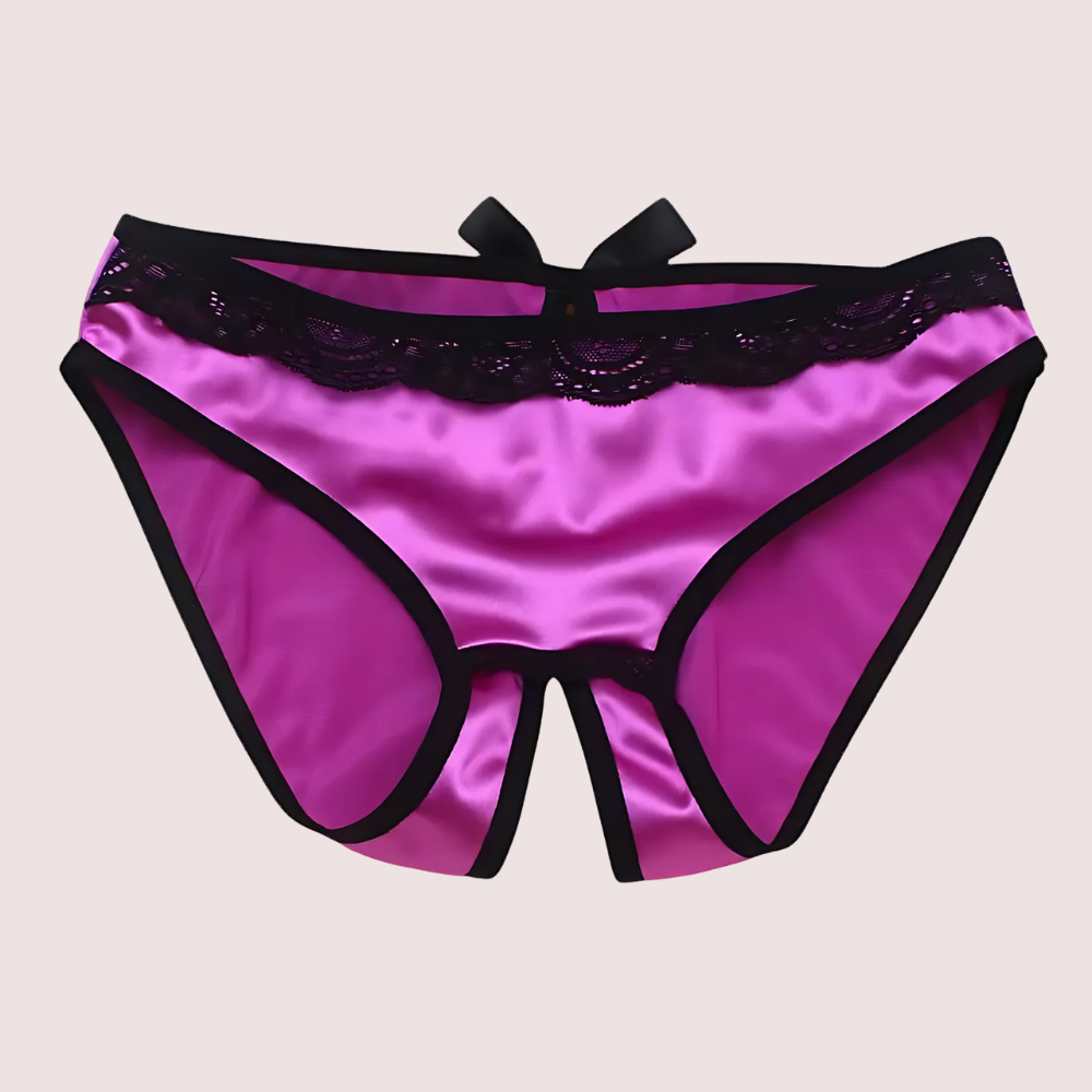 Parisian Temptation Silk & Lace Open-Crotch String Gift Set - product image 3