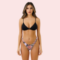 Pink Snake Print Bikini Bottom - High-Cut Swimwear Separate (Bottom Only) - product image 1