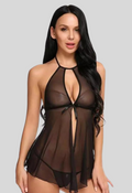 Elegant Lace Black Babydoll Nightwear - product image 1
