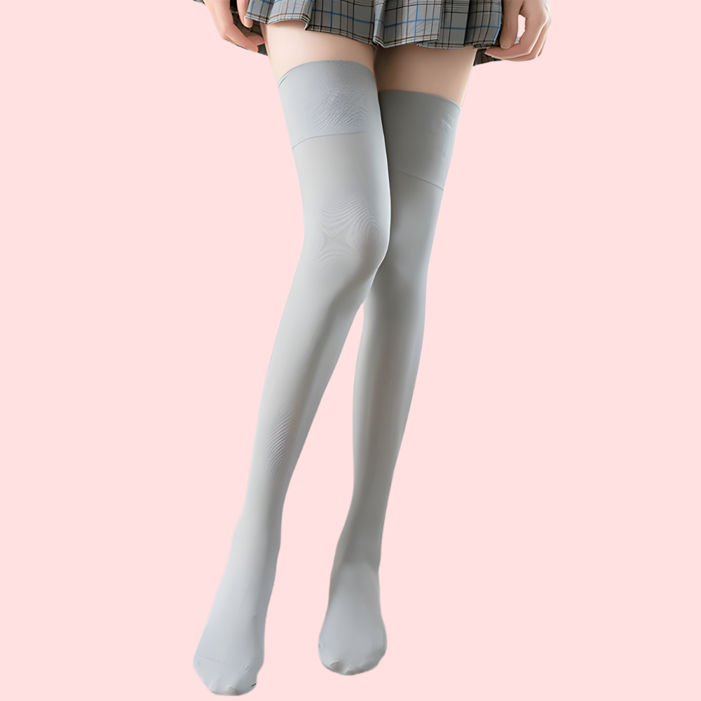Stretchfit Comfort Thigh-High Stockings Duo (Grey + Black) - 2 Pack - product image 2