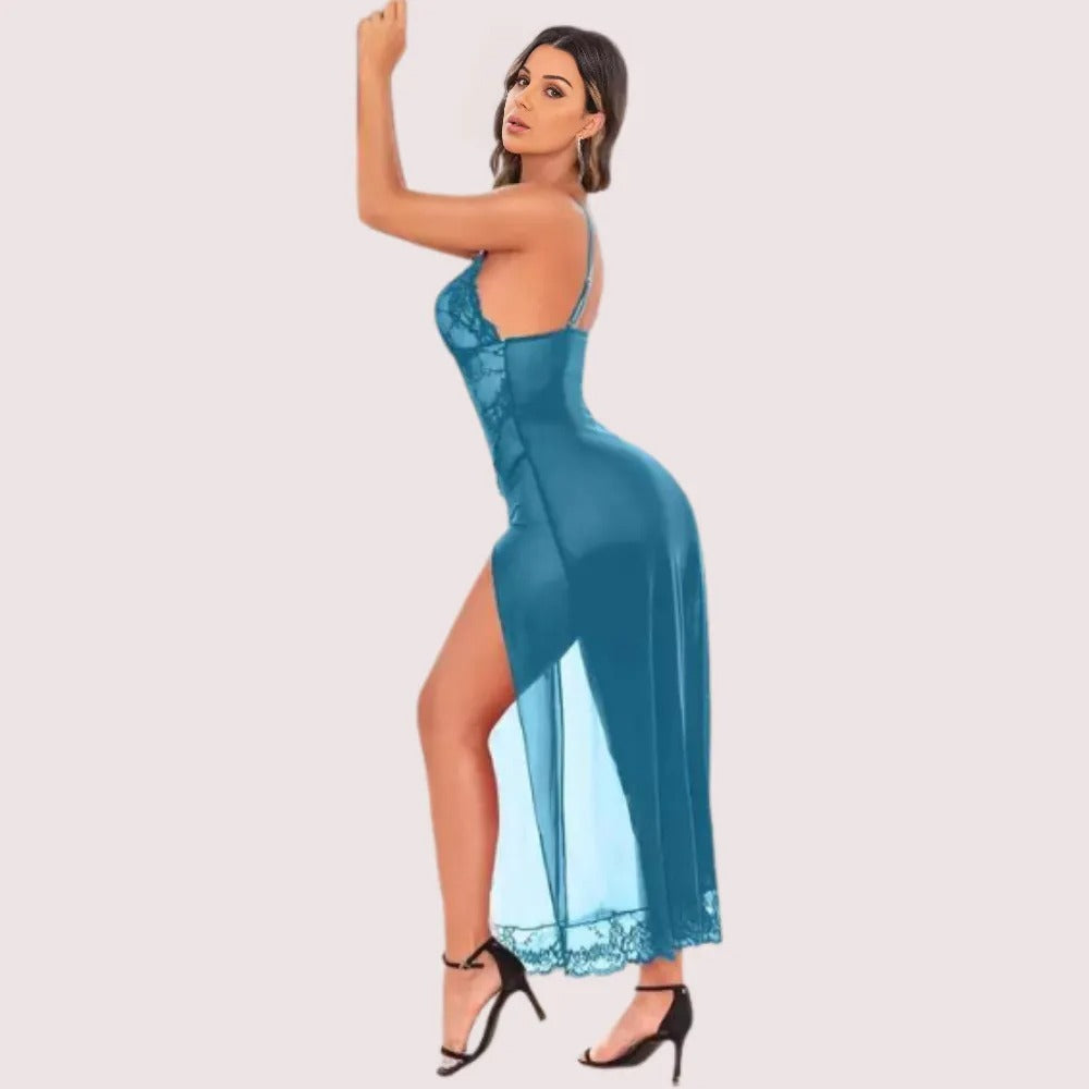Chic Women's Babydoll Lingerie In Blue - product image 3