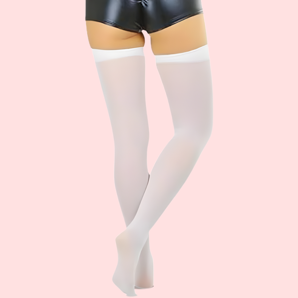 Softsheer Thigh-High Stockings Duo (White + Nude) - 2 Pack - product image 2