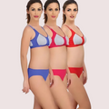 Medium Impact Sports Bra Panty Set - 3 Pack - product image 1