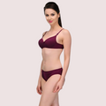 Pure Cotton Purple Bra Panty Set - product image 1