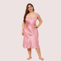 Plus-Size Solid Satin Slip Dress (4XL-5XL) - product image 1